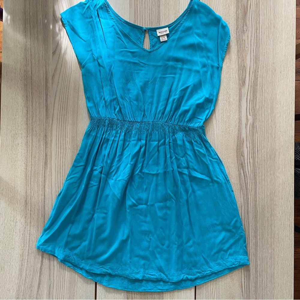 Mini Sundress Lot of 2 Mossimo & Xhilaration XL Aqua Blue Black White - Picture 2 of 16